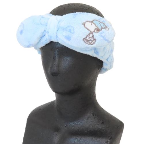 スヌーピー ヘアアクセ リボンヘアバンド ブルー ピーナッツ キャラクター グッズ