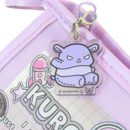 クロミ ペンケース チャーム付きフチイロペンポーチ ペタペタステッカーズ サンリオ キャラクター グッズ