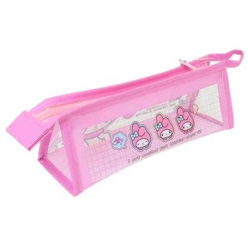 マイメロディ ペンケース チャーム付きフチイロペンポーチ ペタペタステッカーズ サンリオ キャラクター グッズ