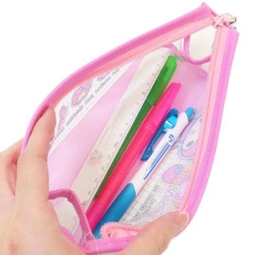 マイメロディ ペンケース チャーム付きフチイロペンポーチ ペタペタステッカーズ サンリオ キャラクター グッズ