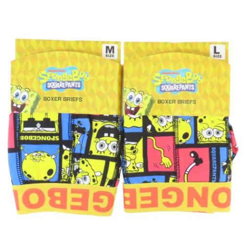 スポンジボブ 男性用下着 ボクサーブリーフ スクエア キャラクター グッズ メール便可