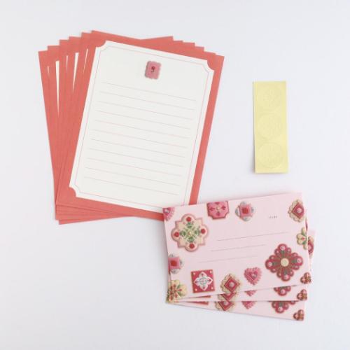 KUNIKA 手紙セット レターセット red おしゃれ グッズ メール便可