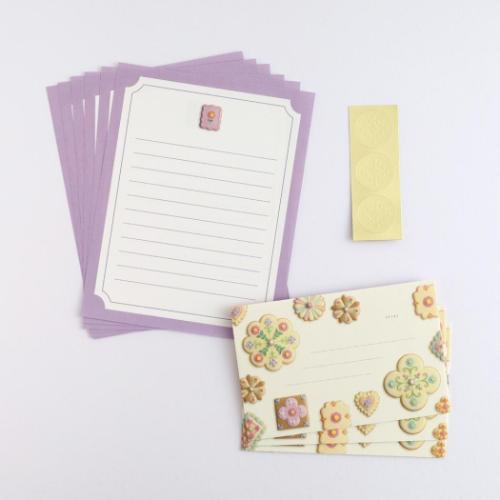 KUNIKA 手紙セット レターセット purple おしゃれ グッズ メール便可