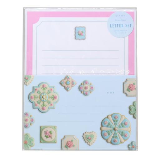 KUNIKA 手紙セット レターセット blue おしゃれ グッズ メール便可