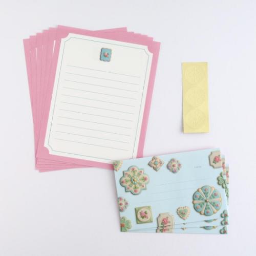 KUNIKA 手紙セット レターセット blue おしゃれ グッズ メール便可