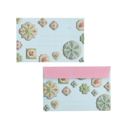 KUNIKA 手紙セット レターセット blue おしゃれ グッズ メール便可