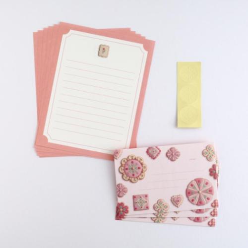 KUNIKA 手紙セット レターセット pink おしゃれ グッズ メール便可