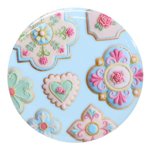 KUNIKA 手鏡 缶ミラー blue おしゃれ グッズ メール便可