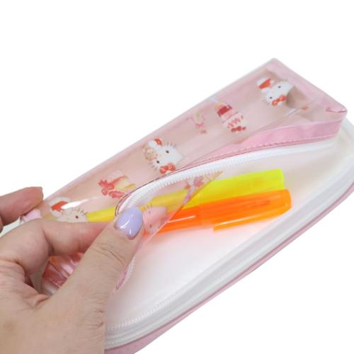 ハローキティ ペンポーチ クリアツインファスナーペンケース サンリオ キャラクター グッズ