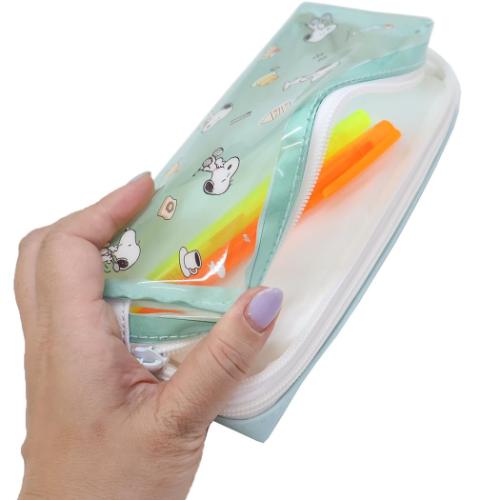 スヌーピー ペンポーチ クリアツインファスナーペンケース ピーナッツ キャラクター グッズ