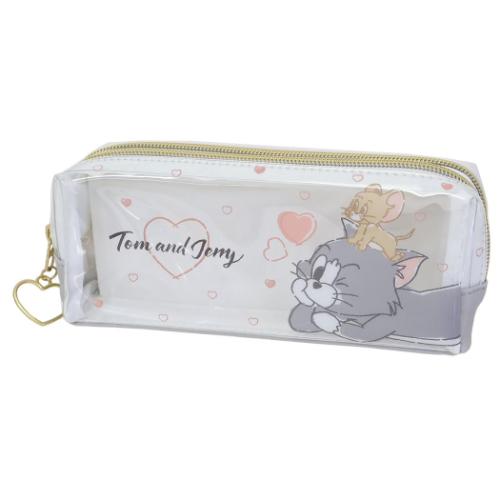 トムとジェリー ペンポーチ ツインファスナーペンケース ハートちらし ワーナーブラザース キャラクター グッズ