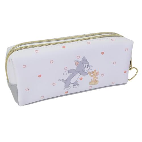トムとジェリー ペンポーチ ツインファスナーペンケース ハートちらし ワーナーブラザース キャラクター グッズ