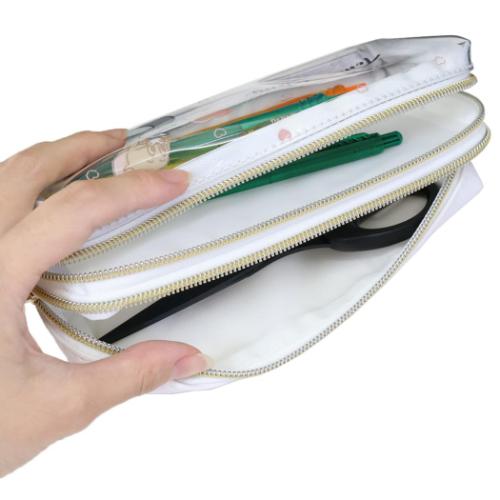 トムとジェリー ペンポーチ ツインファスナーペンケース ハートちらし ワーナーブラザース キャラクター グッズ