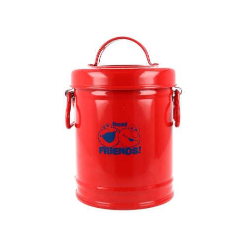 セサミストリート 卓上収納 ダストボックス型ペンスタンド レッド キャラクター グッズ