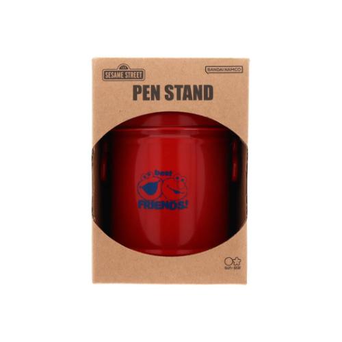 セサミストリート 卓上収納 ダストボックス型ペンスタンド レッド キャラクター グッズ