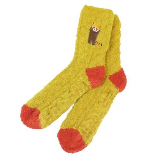 ジェン 女性用靴下 ルームソックス マスタード 寒さ対策 グッズ メール便可