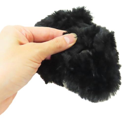 モノ ぬいぐるみカイロ ポケットカイロ ブラック かわいい グッズ メール便可