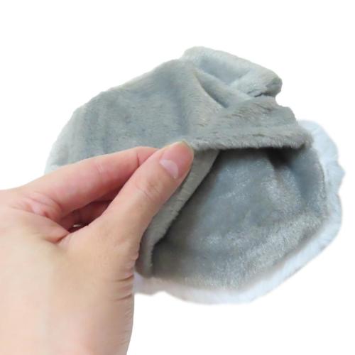 シュナ ぬいぐるみカイロ ポケットカイロ グレイ かわいい グッズ メール便可