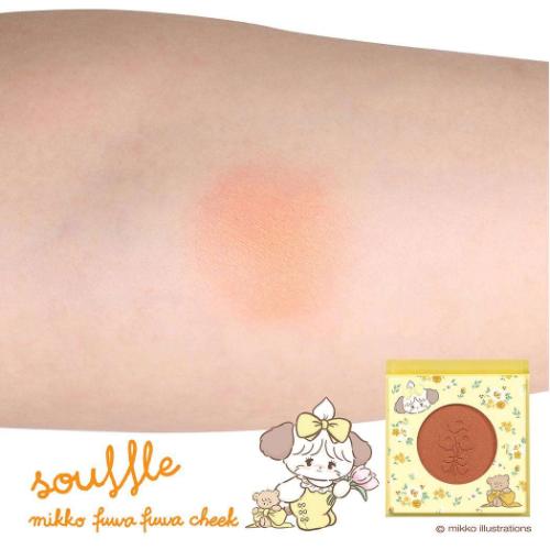 mikko illustrations コスメ雑貨 ふわふわチーク スフレ キャラクター グッズ メール便可