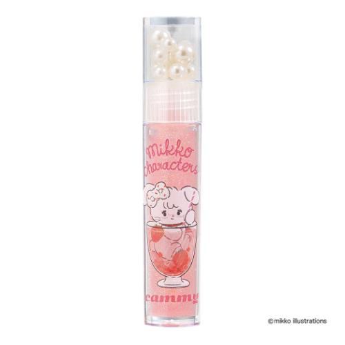 mikko illustrations コスメ雑貨 リップグロス いちごの香り キャミ— キャラクター グッズ メール便可