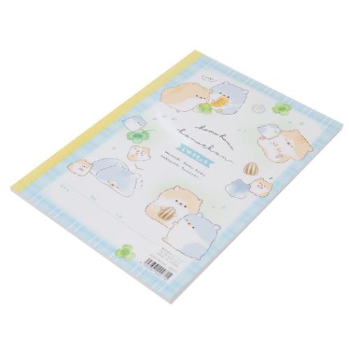 B5白無地ノート 100ページピリッと自由帳 はむはむハムちゃん かわいい グッズ メール便可