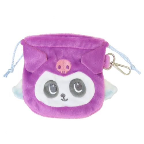 パンシェルxサンリオキャラクターズ 巾着袋 ふわふわ巾着 クロミ サンリオ キャラクター グッズ メール便可