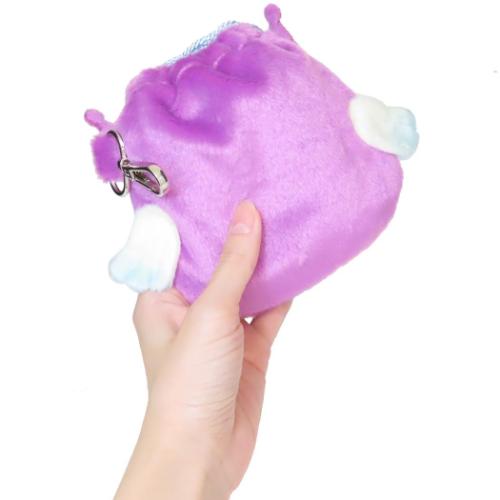 パンシェルxサンリオキャラクターズ 巾着袋 ふわふわ巾着 クロミ サンリオ キャラクター グッズ メール便可