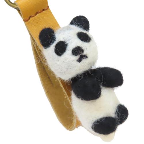 バッグチャーム ネパールフェルト グローブホルダー パンダ PANDA かわいい グッズ メール便可