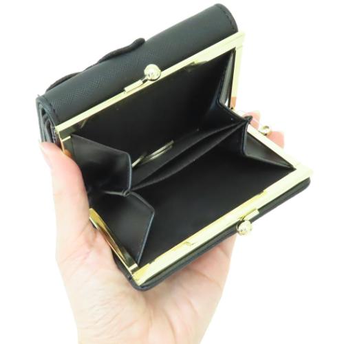 ハローキティ ミニウォレット 口金財布 ブラック サンリオ キャラクター グッズ