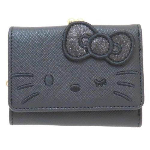 ハローキティ ミニウォレット 口金財布 ブラック サンリオ キャラクター グッズ