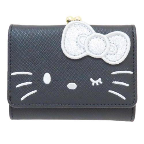 ハローキティ ミニウォレット 口金財布 ブラック サンリオ キャラクター グッズ