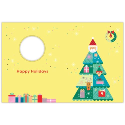 クリスマスカード 海外デザインカード クリスマスサンタリース メッセージカード グッズ メール便可