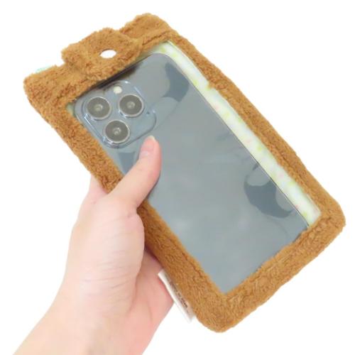 リラックマ スマホポシェット モフモフスマホポーチ チャイロイコグマ サンエックス キャラクター グッズ メール便可