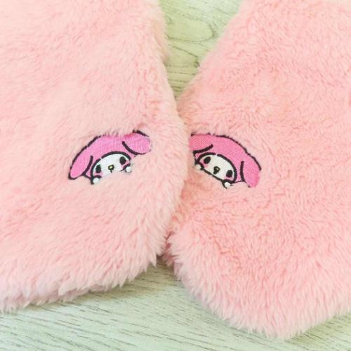 マイメロディ 女性用防寒靴下 滑り止め付ボアルームソックス アップ サンリオ キャラクター グッズ