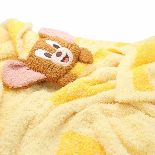 トムとジェリー ひざ掛け毛布 マスコット付きブランケット ロールアップイエロー ワーナーブラザース キャラクター グッズ