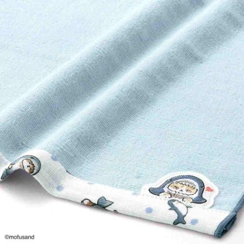 mofusand モフサンド ミニタオル ガーゼパイルフルフィーコットンタオルハンカチ サメにゃん キャラクター グッズ メール便可