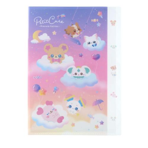 ぷちきゅあ ポケットファイル ダイカットクリアファイル5P ピンク キャラクター グッズ メール便可