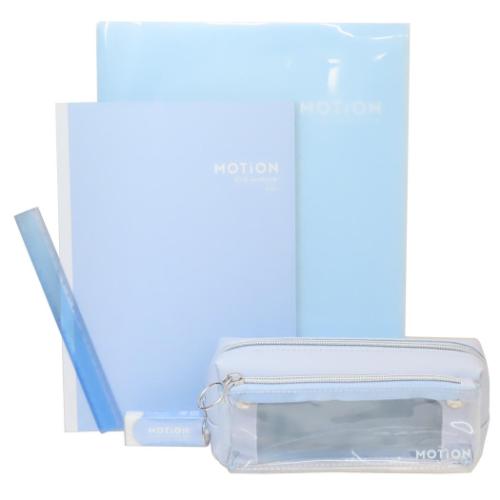 MOTiON 文具セット 5点文房具セット blue シンプル グッズ