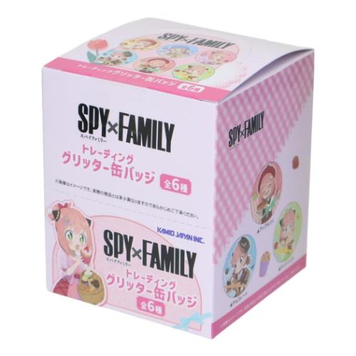 スパイファミリー 缶バッジ トレーディンググリッター缶バッジ 全6種 6個入セット 食べ物 少年ジャンプ アニメキャラクター グッズ