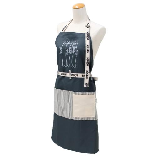 ムーミン レディースエプロン エプロン ニョロニョロ 北欧 キャラクター グッズ メール便可