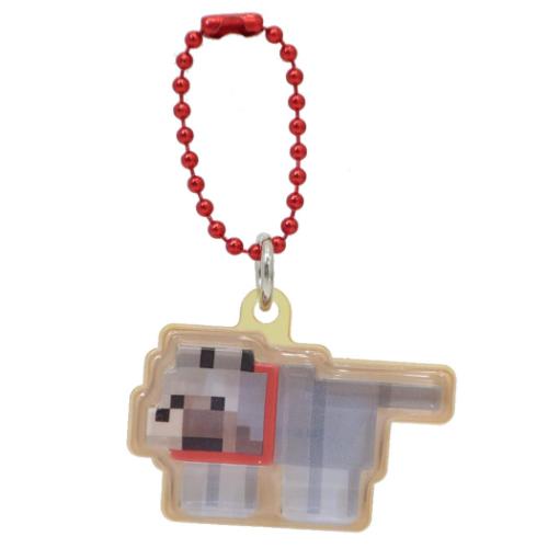 マインクラフト キーホルダー ぷっくりったいプチボールチェーン オオカミ Minecraft ゲームキャラクター グッズ メール便可