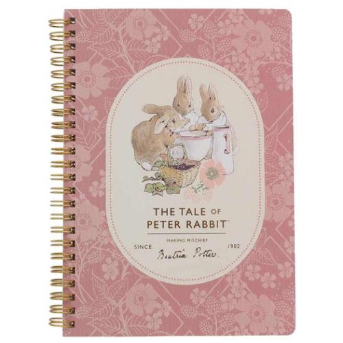 ピーターラビット リングノート リングノートA5 ピンク 絵本キャラクター グッズ メール便可