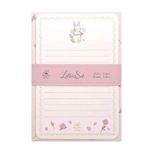 たけいみき 手紙セット レターセット エンジェル うさぎ ガーリーイラスト グッズ メール便可