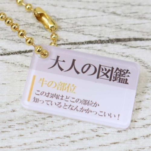 大人の図鑑 マスコット ぬいぐるみキーホルダー 牛の部位 ミニぬいぐるみ グッズ メール便可