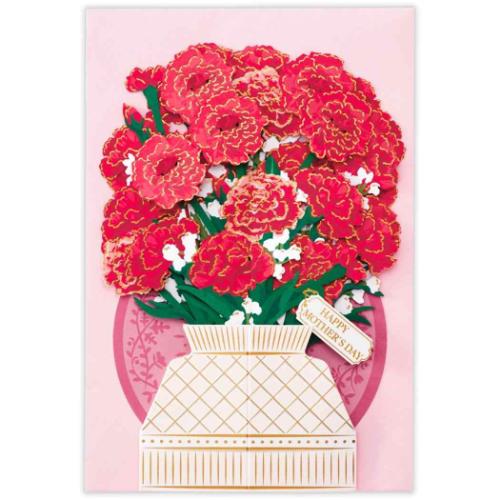 グリーティングカード 母の日カード WFカーネーション かわいい グッズ メール便可
