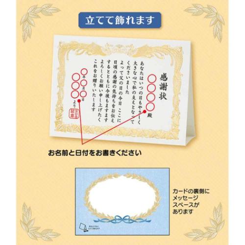グリーティングカード チチノヒ JFD 1-6 父の日 感謝状 金箔加工 グッズ メール便可