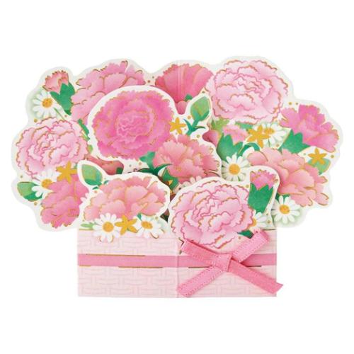 グリーティングカード ハハノヒ JMD 12-6 母の日 花かごピンク ミニカード グッズ メール便可