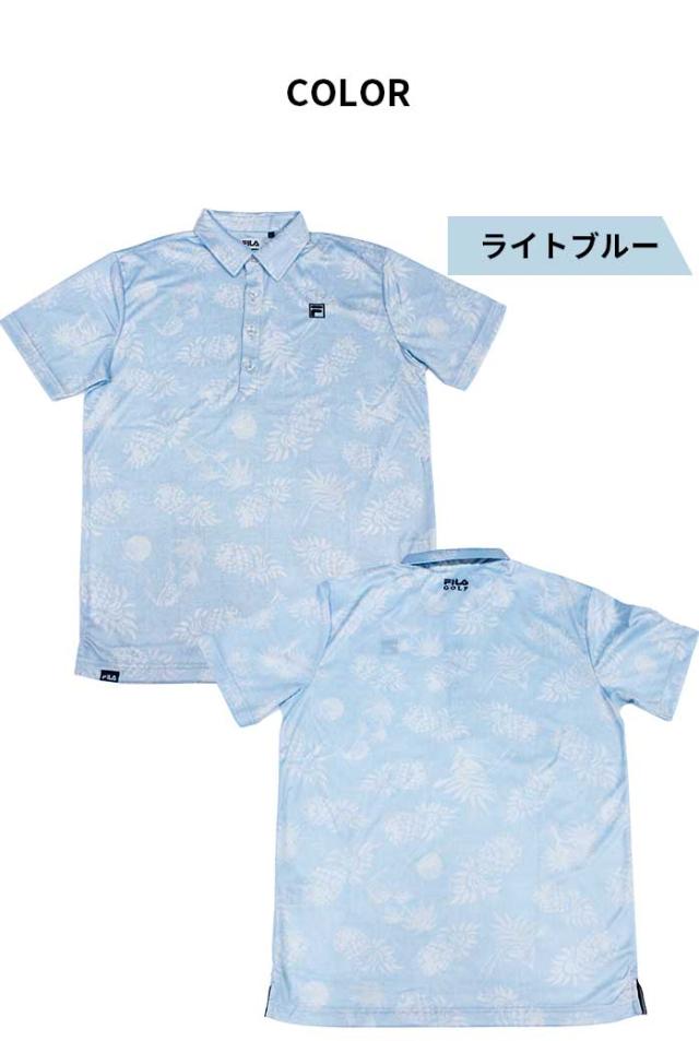 FILA フィラ テニスウェア 半袖ポロシャツ ブルー VM5563メンズM新品