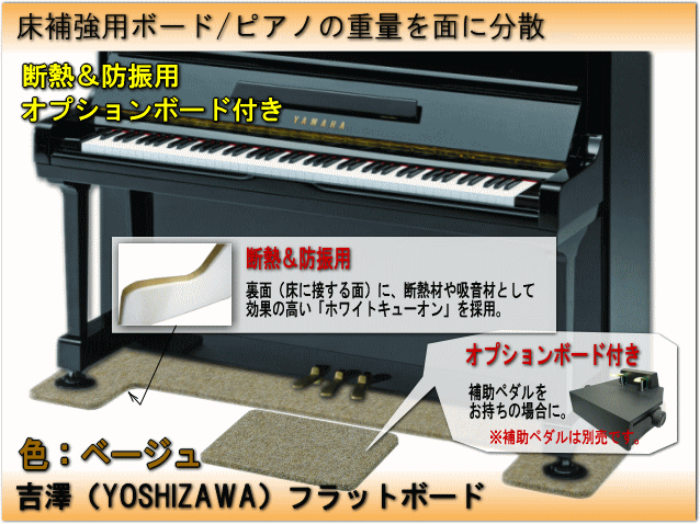 ピアノ用 防音 断熱 床補強ボード 補助台用ボード 吉澤 フラットボード静 Fbs Op ベージュ ピアノアンダーパネルの通販はau Pay マーケット 楽器のことならメリーネット 商品ロットナンバー
