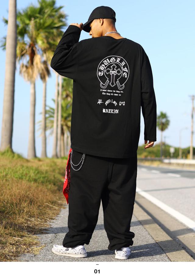 入手困難 エースフラッグ ACEFLAG セットアップ 長袖 THUG LIFE ACE FLAG 上下セット 長袖 ブランド メンズ 春秋冬用 黒 大きい